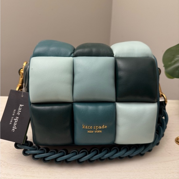 Kate Spade Blue Quilted Crossbody Bag - Picture 2 of 10